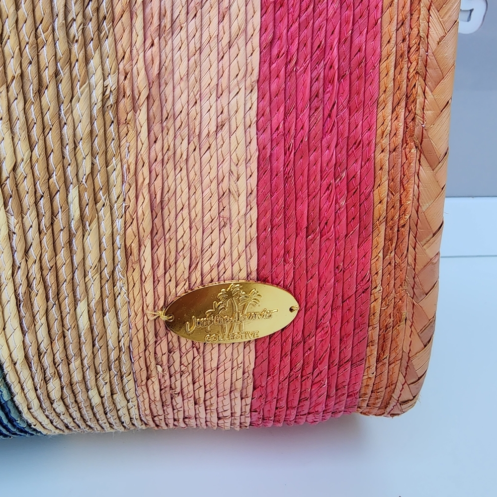 Josephine Alexander Collective Straw Tote Crossbody Bag Multicolor Large - Picture 5 of 13